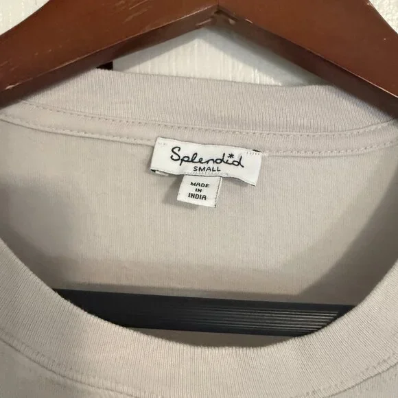 Splendid x Wild One All Gender Boxy Tee- Gray- Medium - Picture 4 of 7